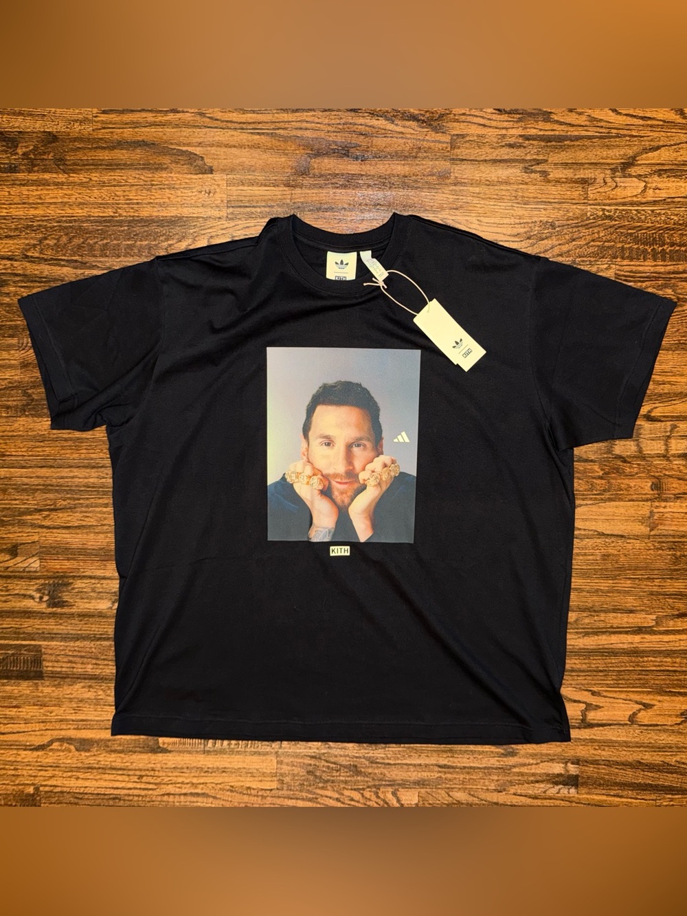 Kith Lionel Messi Adidas Graphic “Rings” T-Shirt Black NWT World Cup Size XL